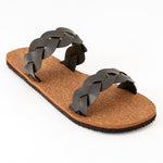 Lumi Dual-Strap Cork Brown Women Slides