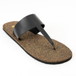 Eso Thong-Strap Cork Black Women Slides