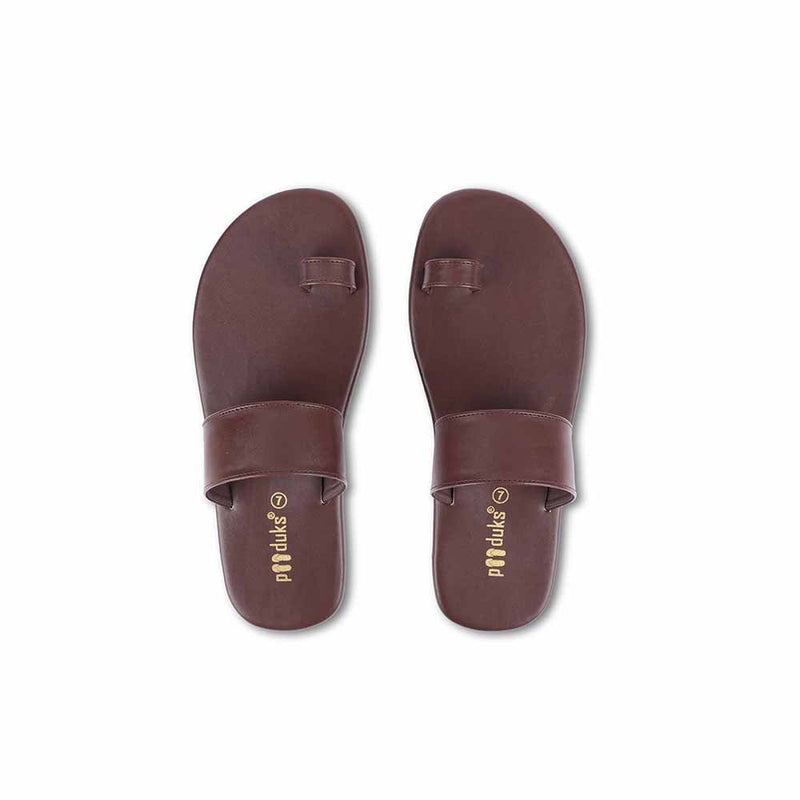 Vaana Toe-Ring Vegan Leather Slides Men