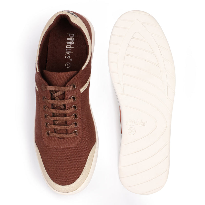 Dan Eco-Sole Sneakers Brown and Beige Men