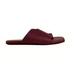 Yuna Cloak Vegan Leather Maroon Women Slides