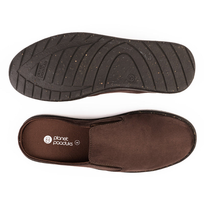 Nest Mules Vegan Suede Brown Women Slip-ons