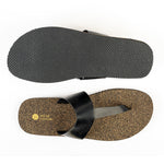 Eso Thong-Strap Cork Black Women Slides