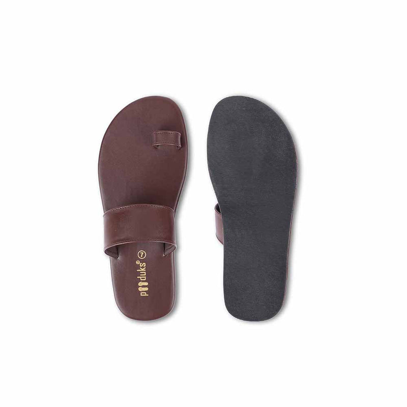 Vaana Toe-Ring Vegan Leather Slides Men