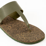 Eso Thong-Strap Cork Green Women Slides