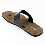 Eso Thong-Strap Cork Black Men Slides