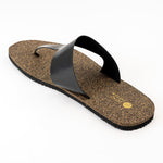 Eso Thong-Strap Cork Black Women Slides