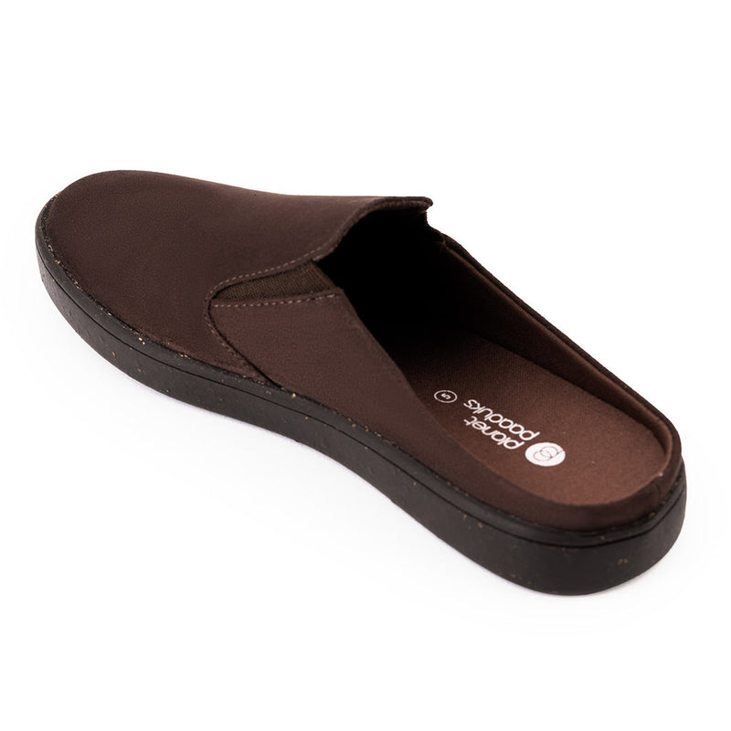 Nest Mules Vegan Suede Brown Women Slip-ons