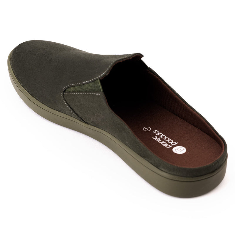 Nest Mules Vegan Suede Green Men Slip-ons