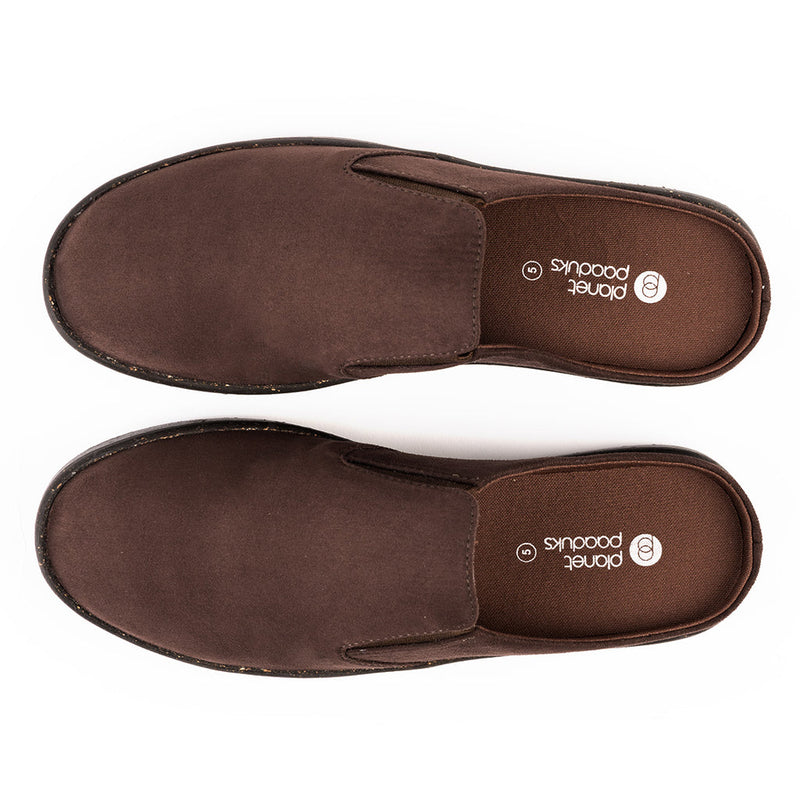 Nest Mules Vegan Suede Brown Women Slip-ons