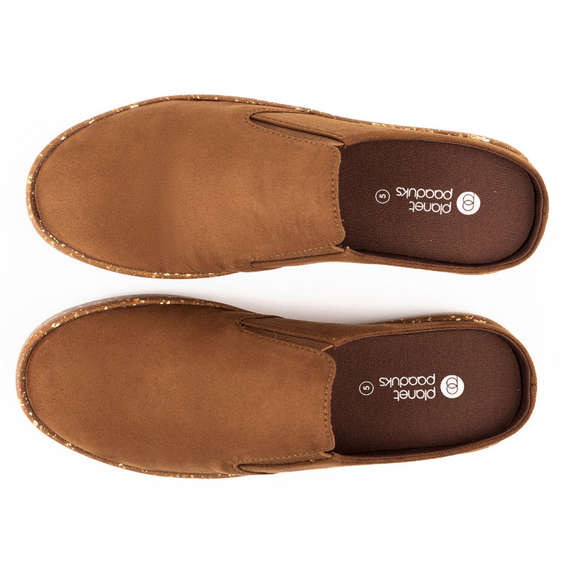 Nest Mules Vegan Suede Tan Women Slip-ons