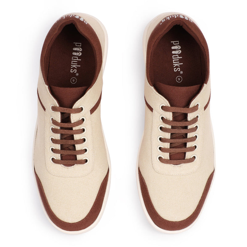 Dan Eco-Sole Sneakers Beige and Brown Men