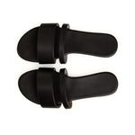 Tev Cloak Vegan Leather Black Women Slides