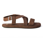 Calor Luxe - Crossover Vegan Suede Brown Men Sandals