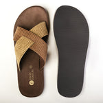 Ben Luxe - Crossover Corduroy Brown Men Slides