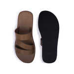 Adi Crossover Vegan Leather Brown Slides Men