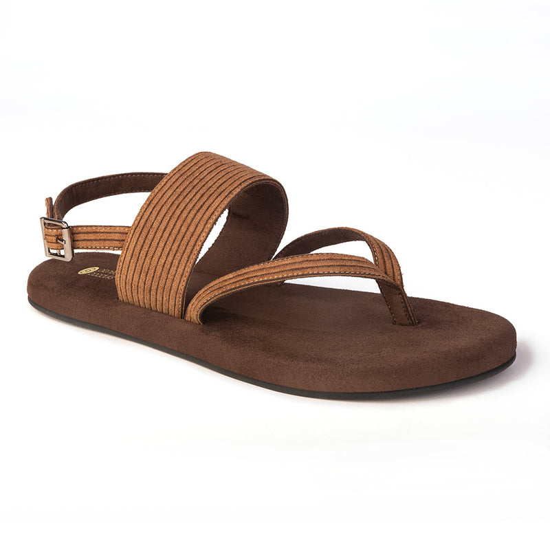 Hiver Luxe - Thong-Strap Corduroy Brown Men Sandals