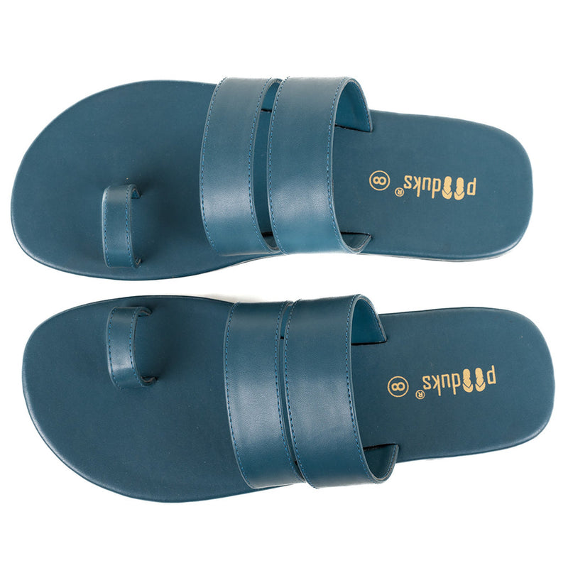 Uri Toe-Ring Vegan Leather Slides Men