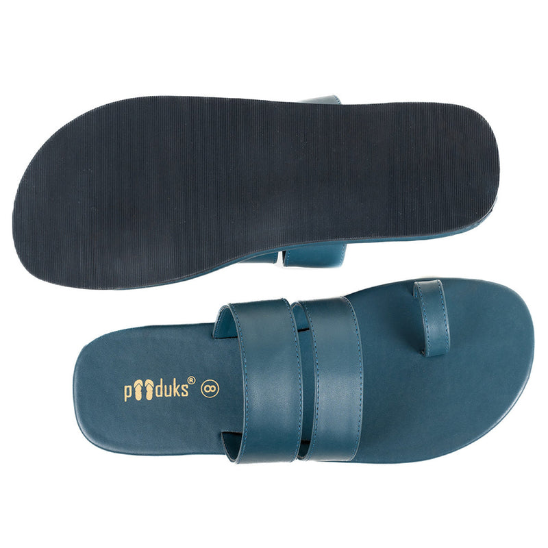 Uri Toe-Ring Vegan Leather Slides Men