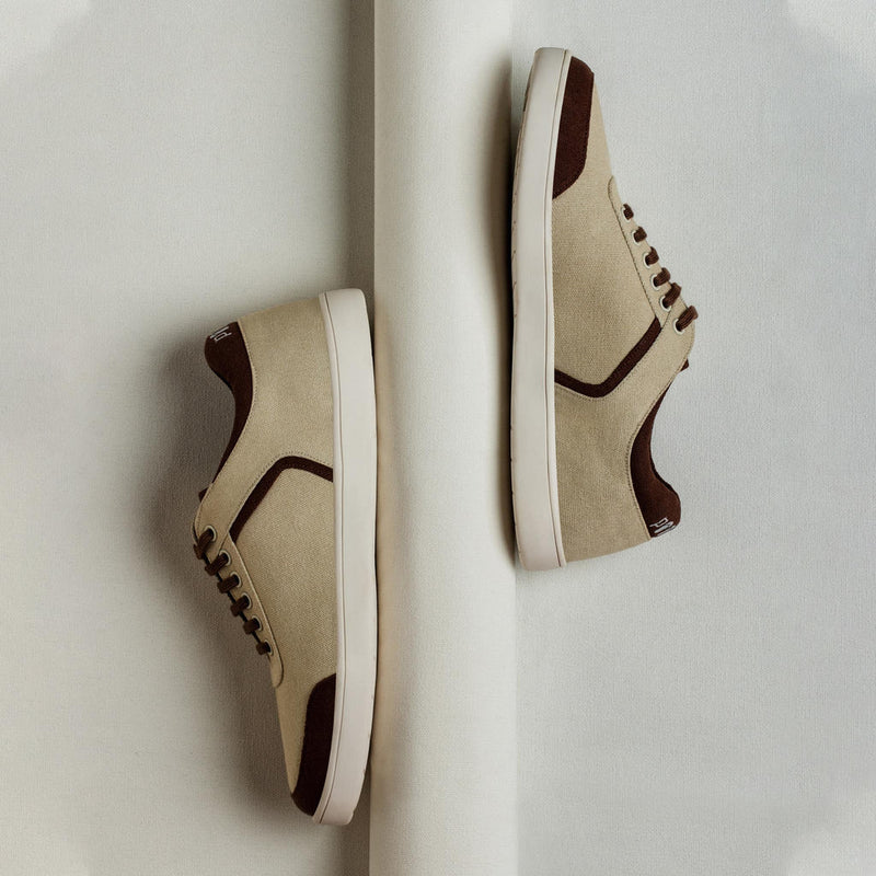 Dan Eco-Sole Sneakers Beige and Brown Men