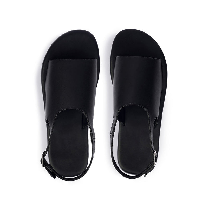 Nas Cloak Vegan Leather Black Sandals Men